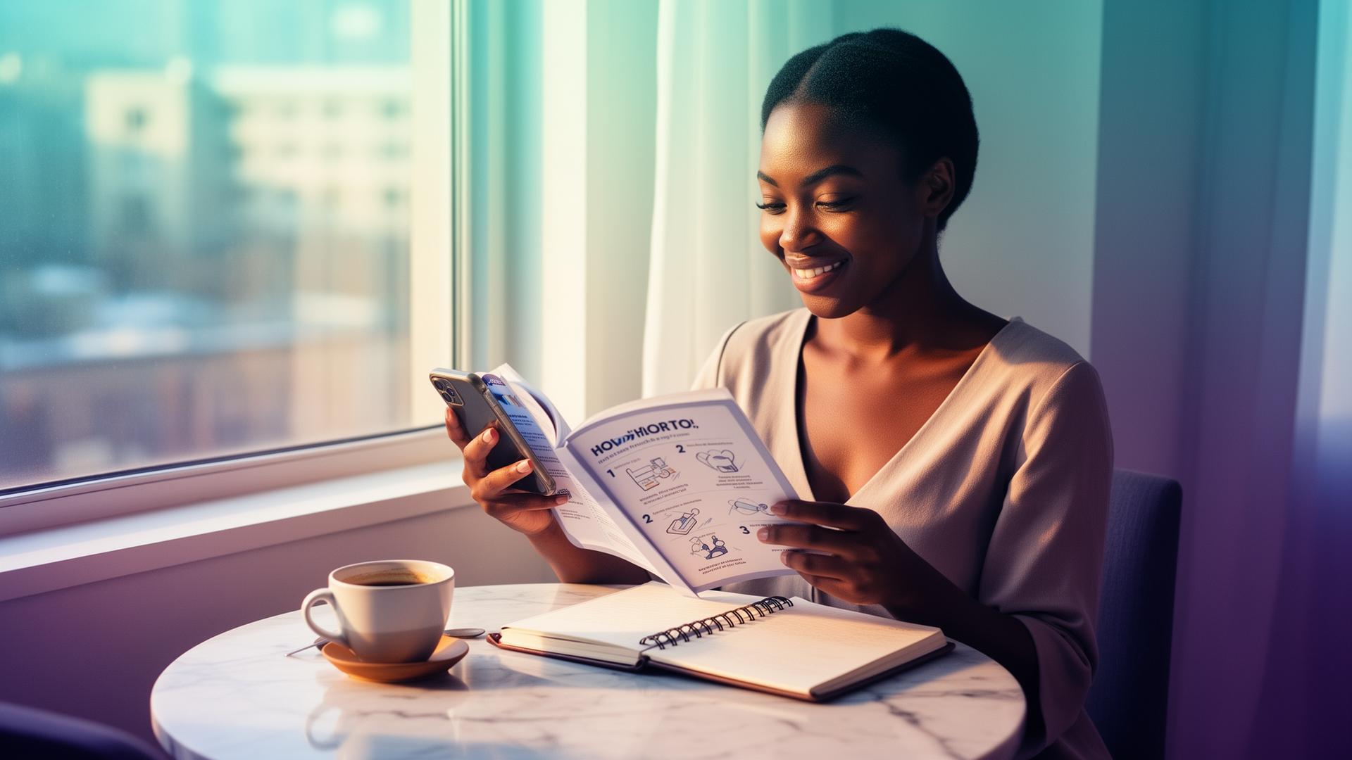 A young Nigerian person learning on a Pady-branded device